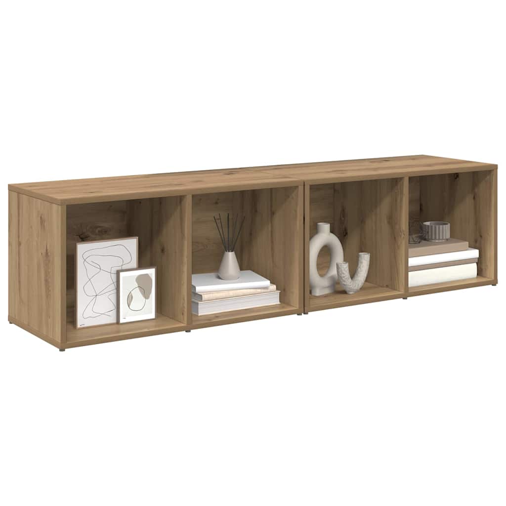 TV Cabinet Set 2 pcs Artisan Oak Engineered Wood