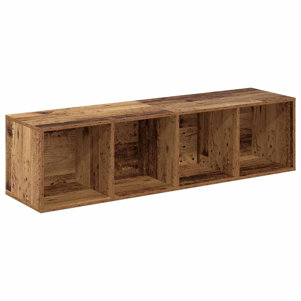 TV Cabinet Set Wall-mounted 2 pcs Old Wood 37 x 37 x 142.5 cm