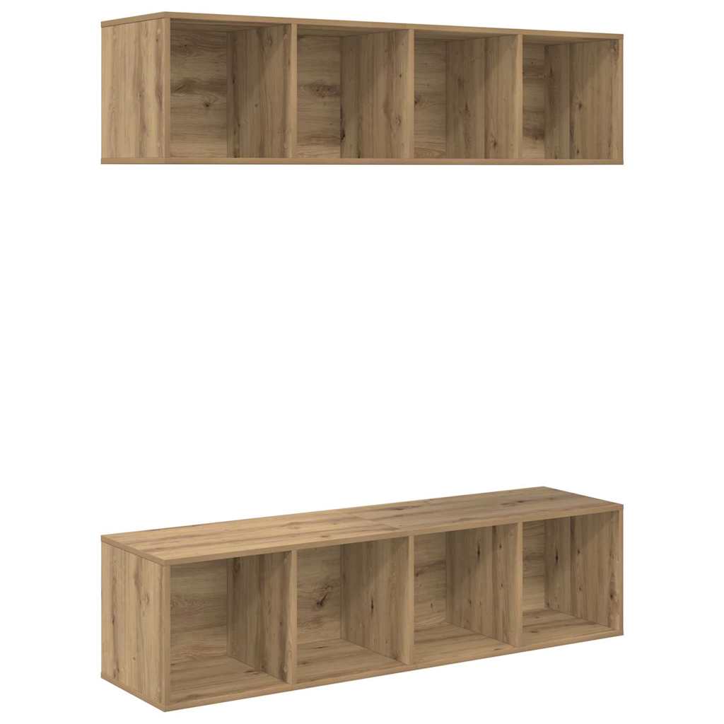 TV Cabinet Set 2 pcs Artisan Oak 37 x 37 x 142.5 cm