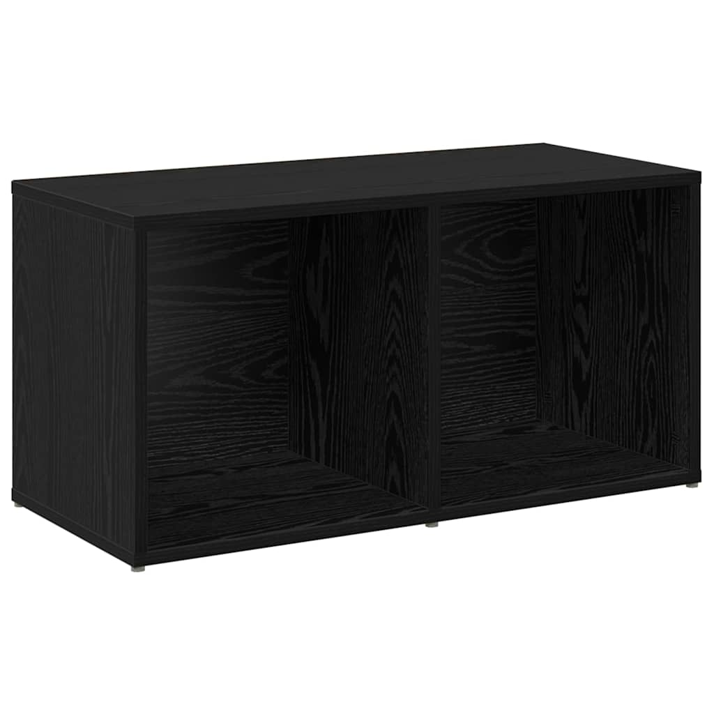TV Cabinet Set 4 pcs Black Oak Engineered Wood