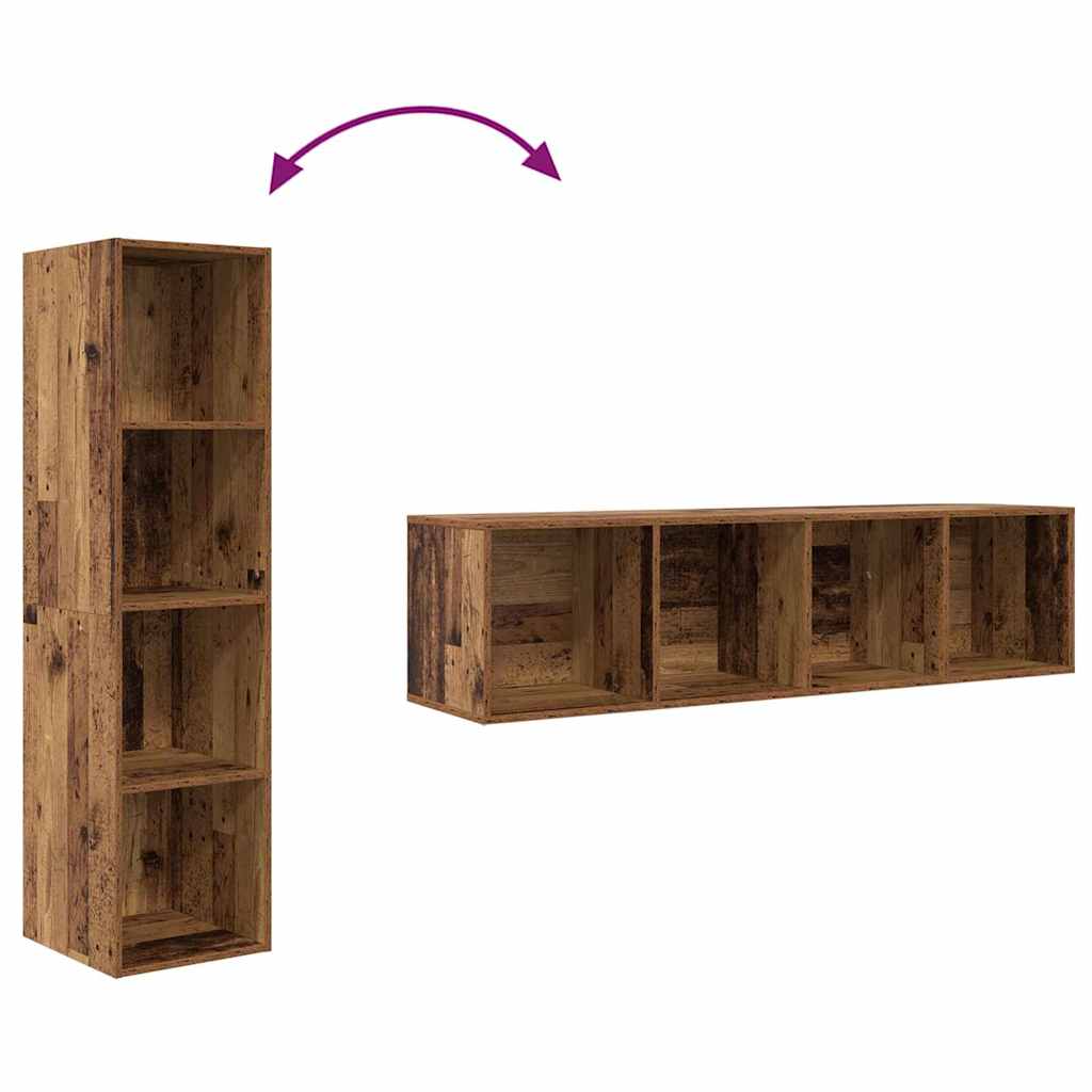 TV Cabinet Set 2 pcs Brown 37 x 37 x 142.5 cm Engineered Wood
