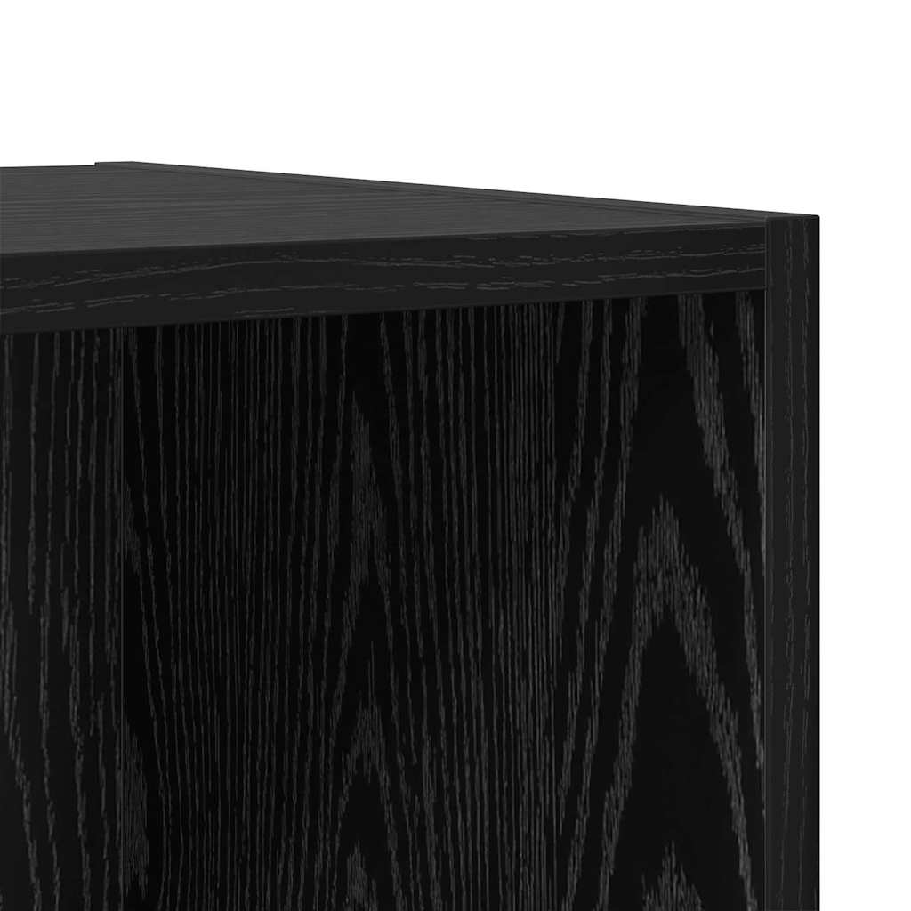 TV Cabinet Set 4 pcs Black Engineered Wood