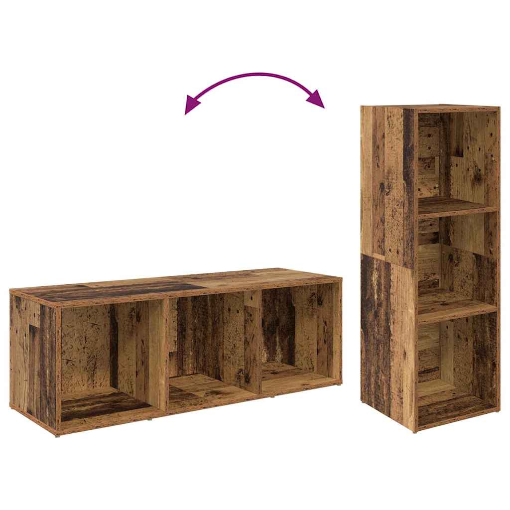 TV Cabinet Set 2 pcs Old Wood 107 x 35 x 37 cm Engineered Wood