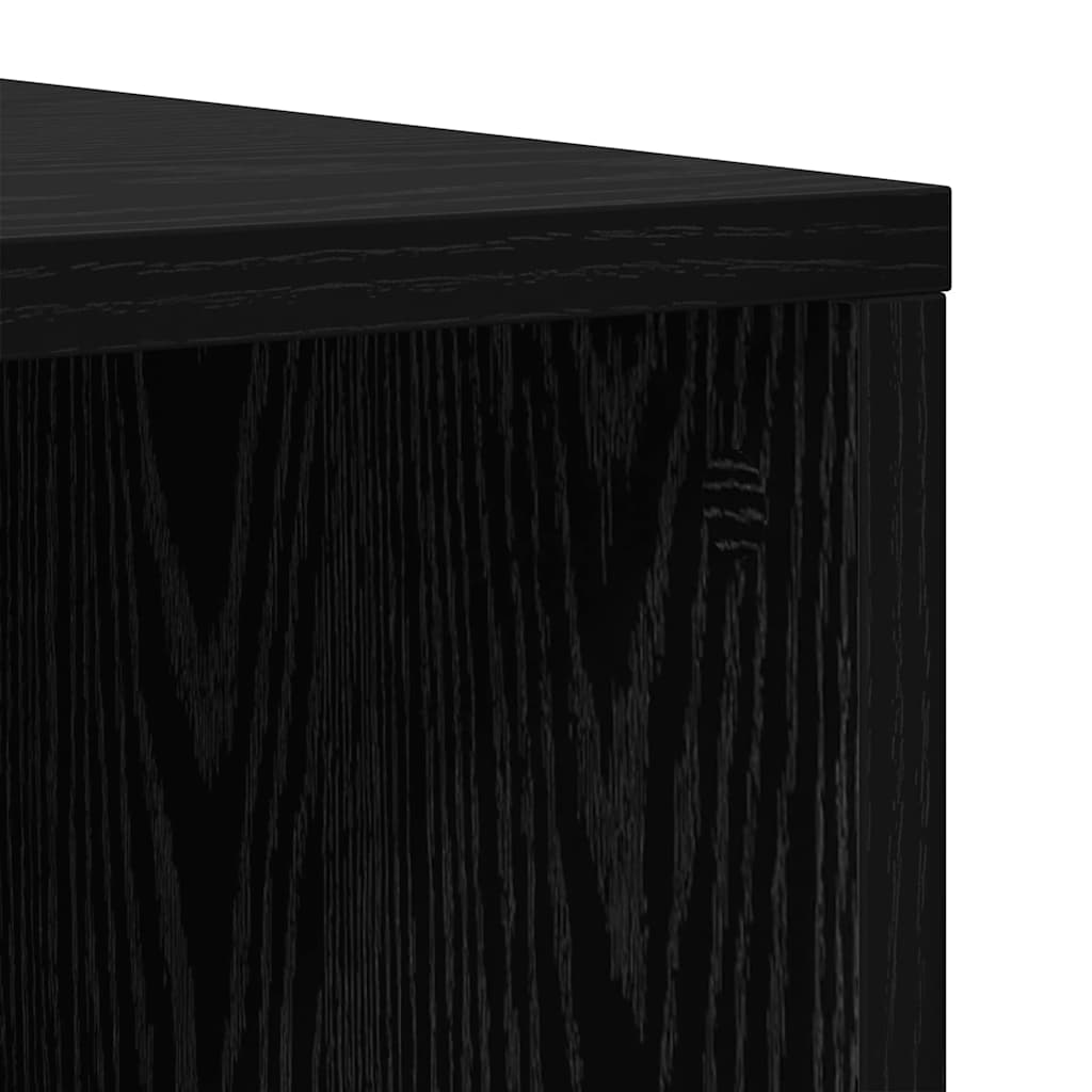 TV Cabinet Set 2 pcs Black Oak Engineered Wood