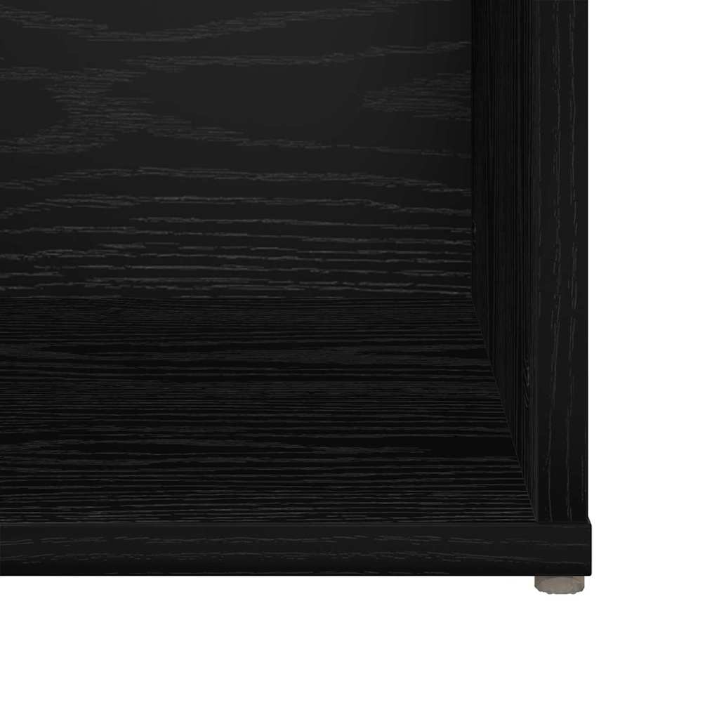 TV Cabinet Set 2 pcs Black Oak Engineered Wood