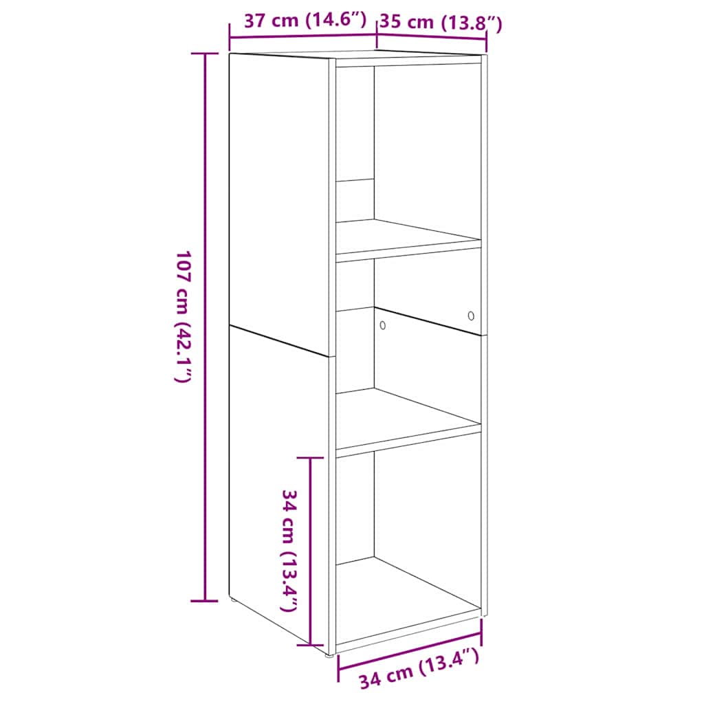 TV Cabinet Set 2 pcs Black Oak Engineered Wood
