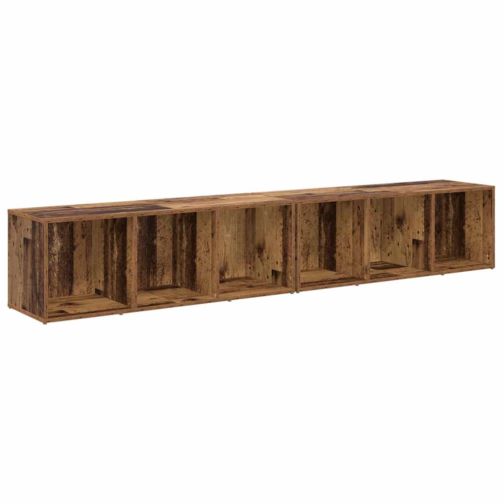 TV Cabinet Set 2 pcs Old Wood 37 x 35 x 107cm Engineered Wood