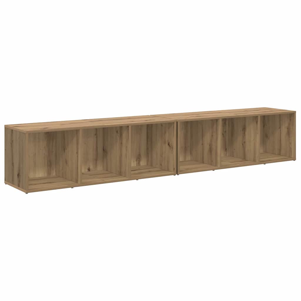 TV Cabinet Set 2 pcs Artisan Oak Engineered Wood