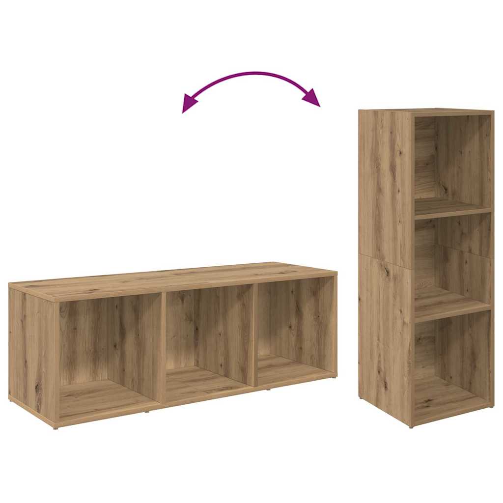 TV Cabinet Set 2 pcs Artisan Oak Engineered Wood