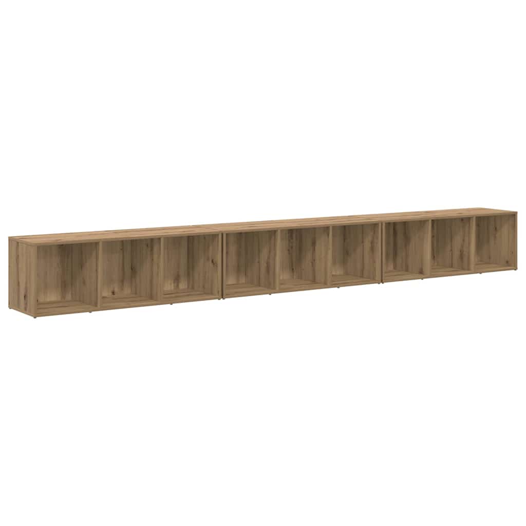 TV Cabinet Set Wall-mounted 3 pcs Artisan Oak 37 x 35 x 107 cm