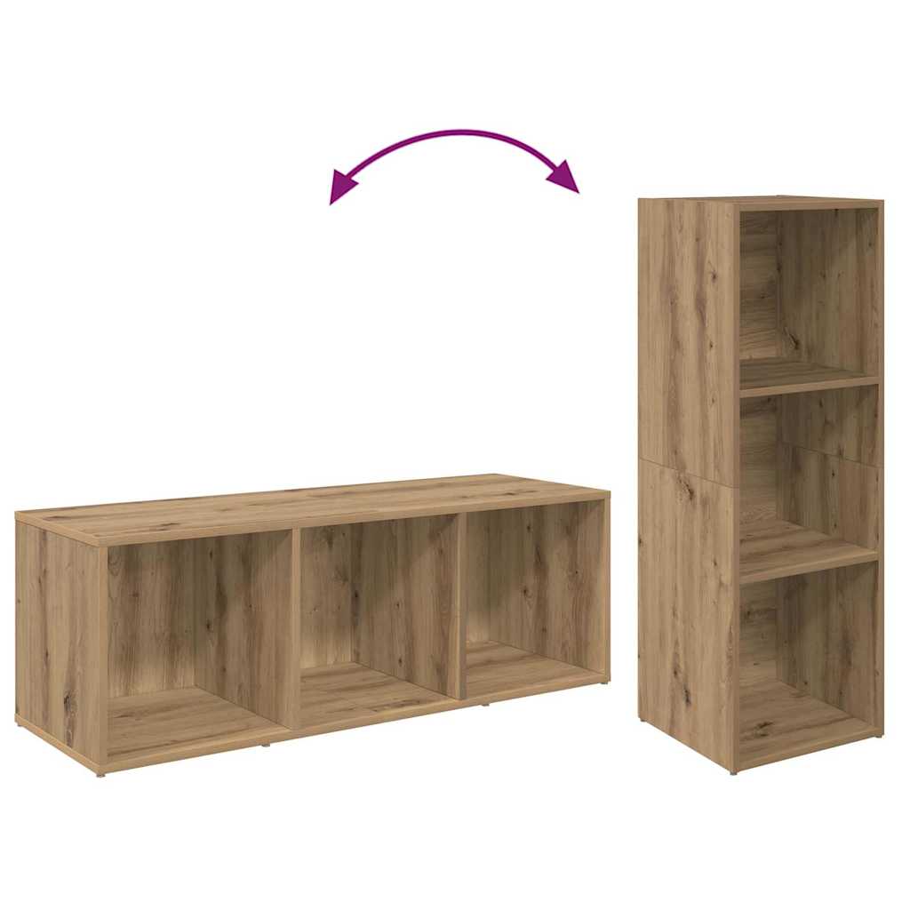 TV Cabinet Set Wall-mounted 3 pcs Artisan Oak 37 x 35 x 107 cm