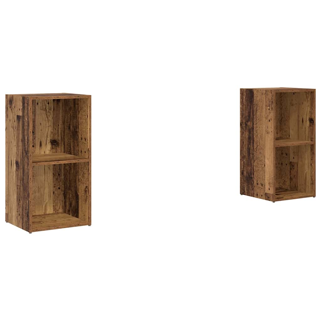 TV Cabinet Set 2 pcs Old Wood Engineered Wood