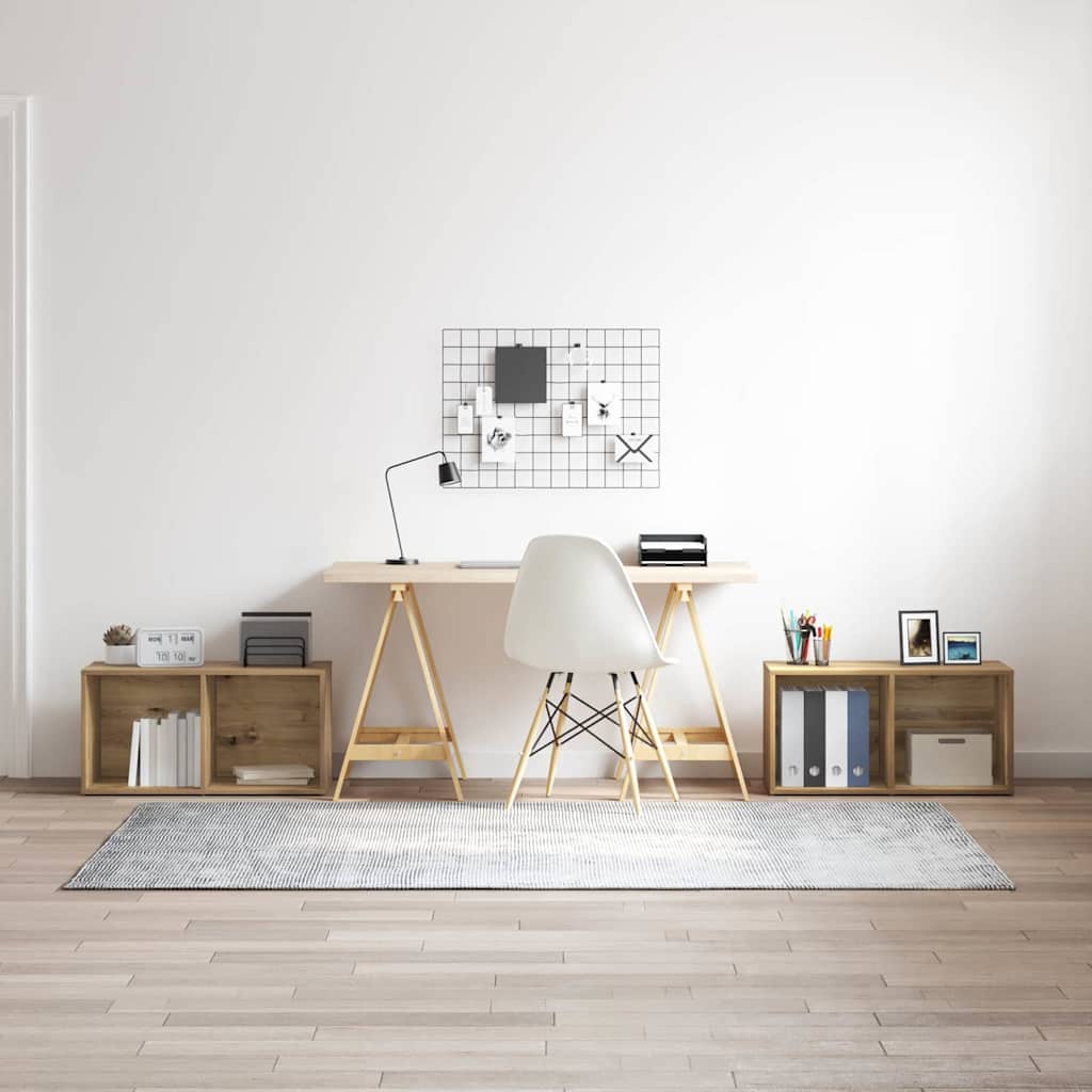 TV Cabinet Set Wall-mounted 2 pcs Artisan Oak 37 x 35 x 72 cm