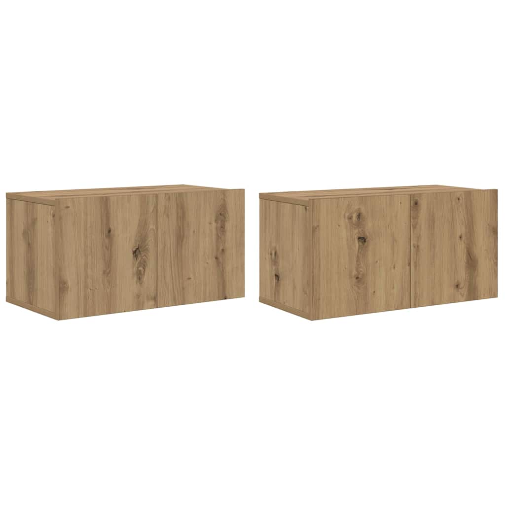 TV Cabinet Set 4 pcs Artisan Oak Engineered Wood