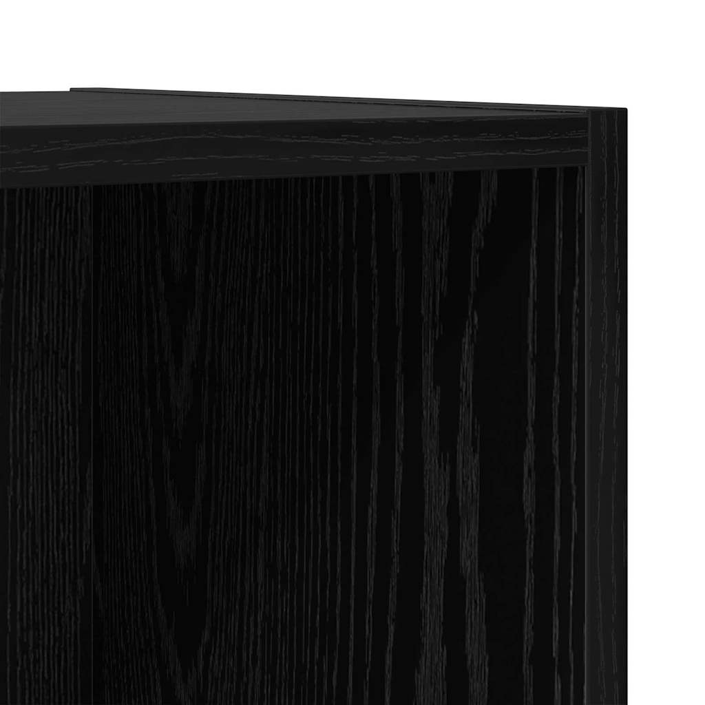 TV Cabinet Set 2 pcs Black Oak Engineered Wood