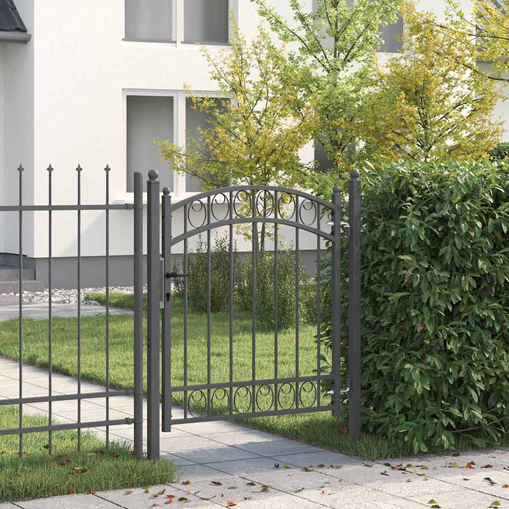 Fence Gate EMMEN 104 x 98.5 cm Lockable Powder-coated steel