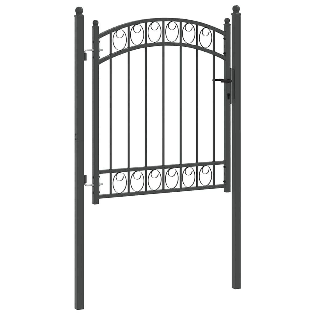 Fence Gate EMMEN 104 x 98.5 cm Lockable Powder-coated steel