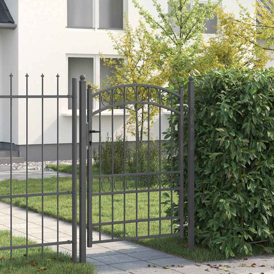 Fence Gate EMMEN 104 x 123.5 cm Lockable Powder-coated steel