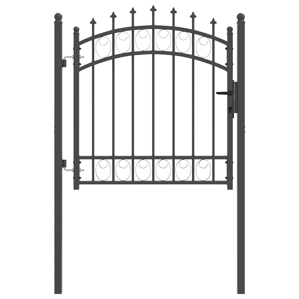 Fence Gate with Spikes EMMEN 100 x 100 cm Powder-coated steel
