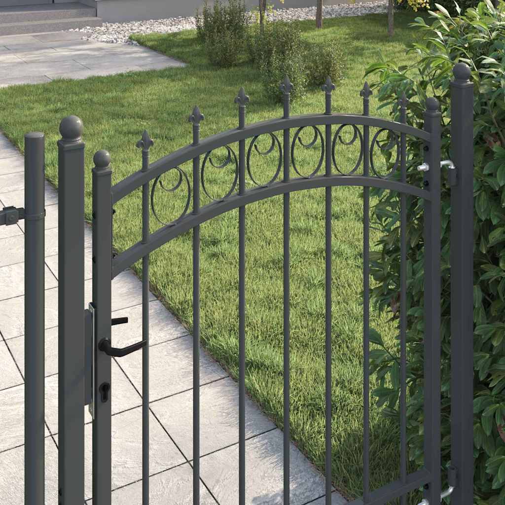 Fence Gate with Spikes EMMEN 150 x 100 cm Powder-coated steel