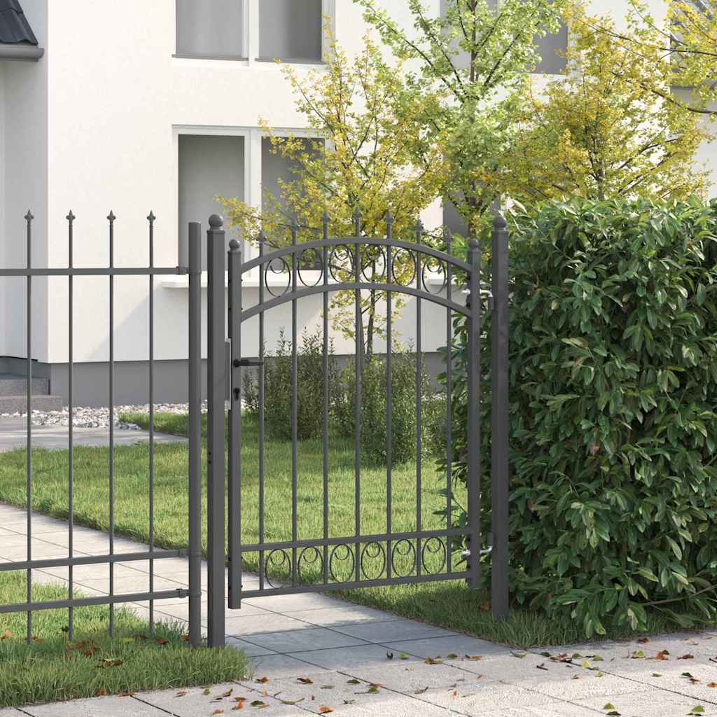 Fence Gate with Spikes EMMEN 150 x 100 cm Powder-coated steel