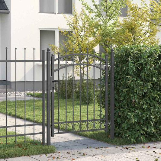 Fence Gate with Spikes EMMEN 150 x 100 cm Powder-coated steel