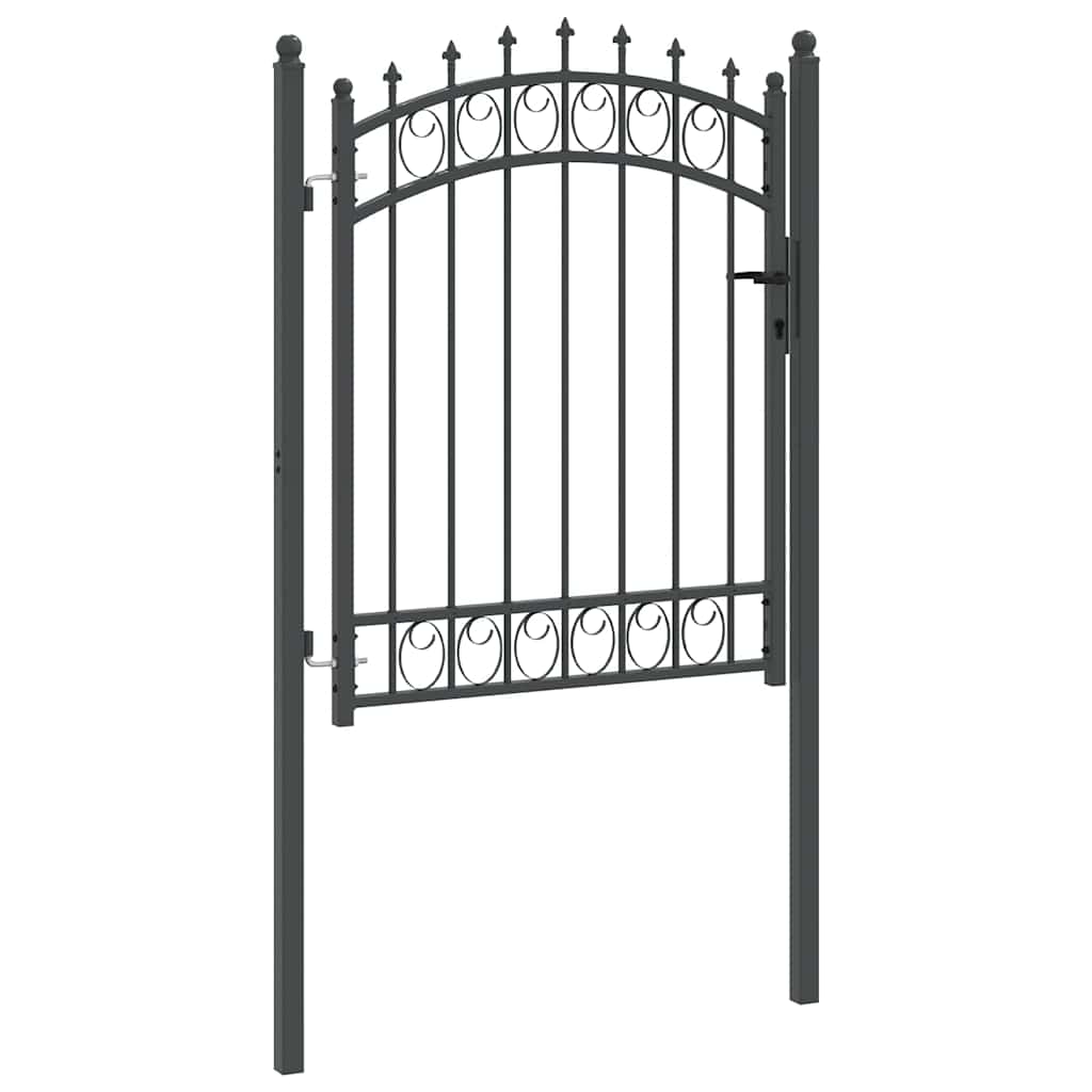 Fence Gate with Spikes EMMEN 150 x 100 cm Powder-coated steel