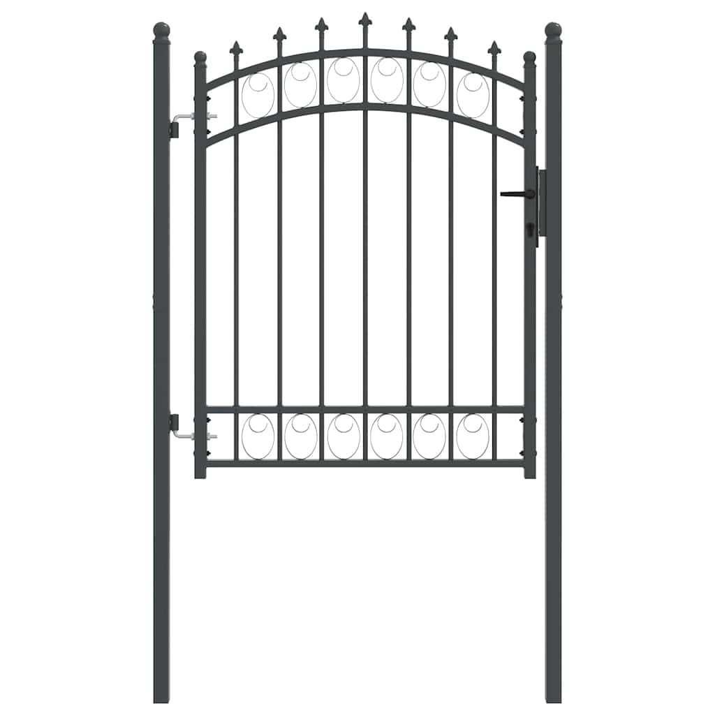 Fence Gate with Spikes EMMEN 150 x 100 cm Powder-coated steel