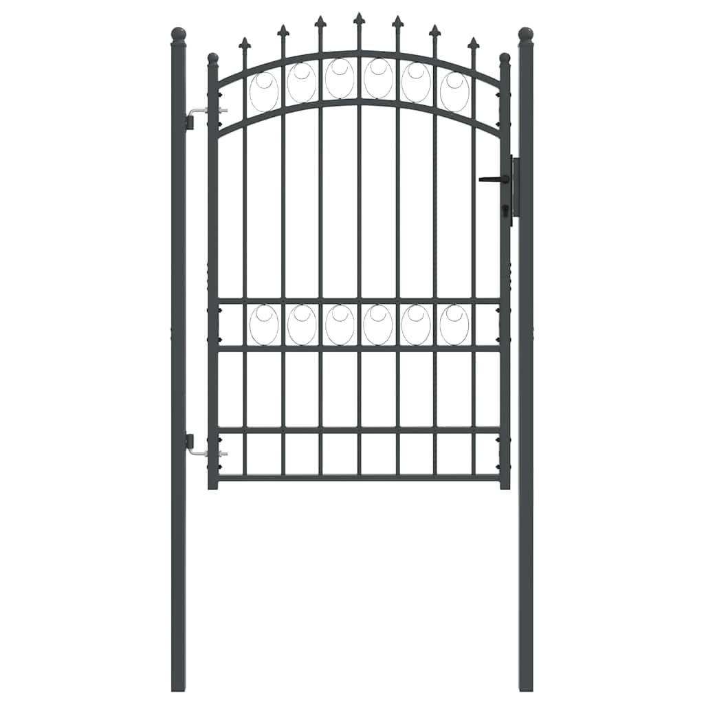 Fence Gate with Spikes EMMEN 170 x 100 cm Powder-coated steel