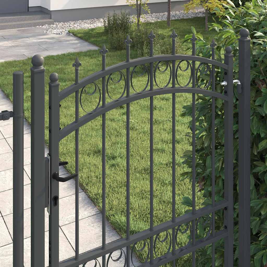 Fence Gate with Spikes EMMEN 200 x 100 cm Powder-coated steel