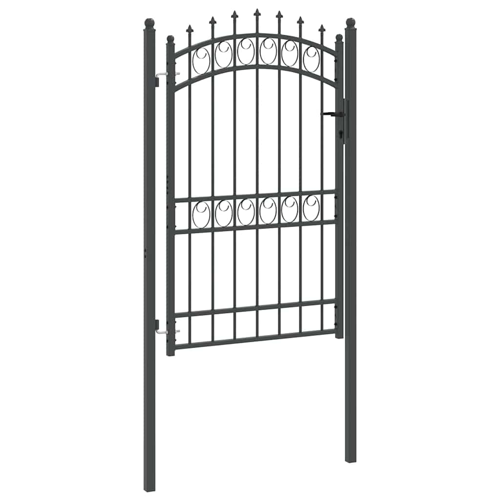 Fence Gate with Spikes EMMEN 200 x 100 cm Powder-coated steel