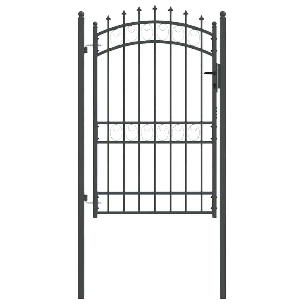 Fence Gate with Spikes EMMEN 200 x 100 cm Powder-coated steel