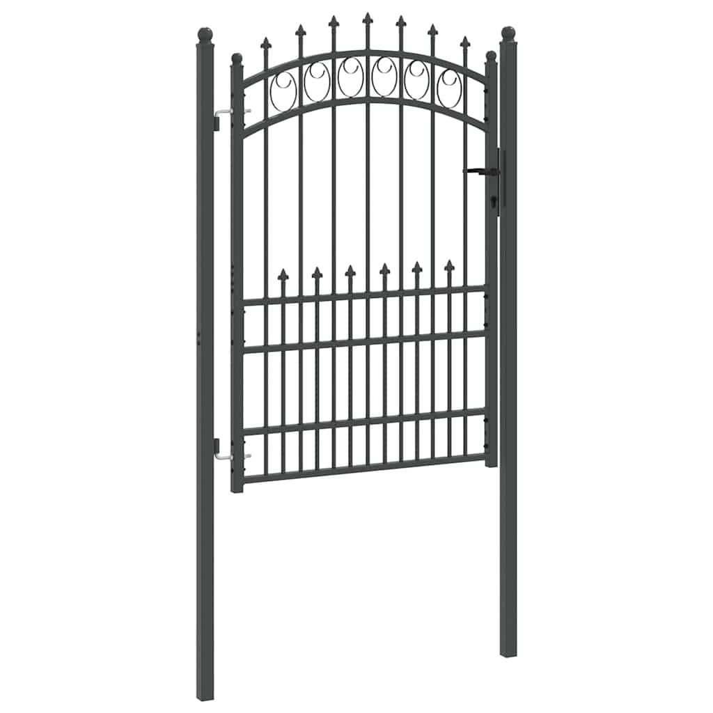 Fence Gate with Spikes EMMEN 170 x 100 cm Powder-coated steel