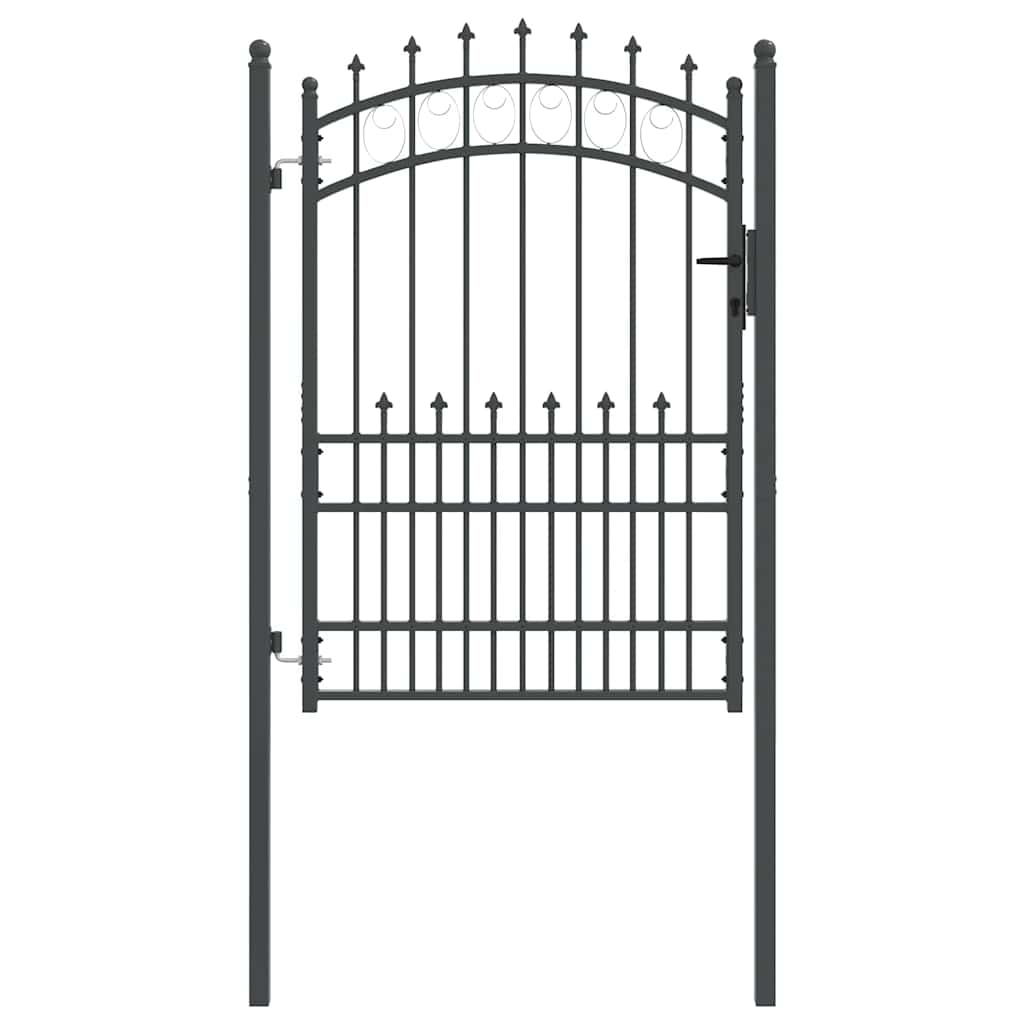 Fence Gate with Spikes EMMEN 170 x 100 cm Powder-coated steel