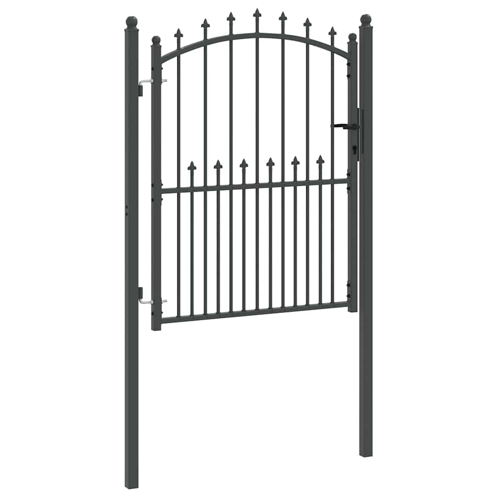 Fence Gate with Spikes EMMEN 150 x 100 cm Powder-coated steel