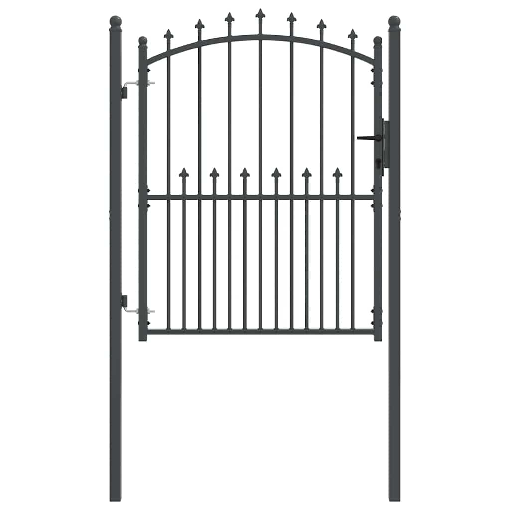 Fence Gate with Spikes EMMEN 150 x 100 cm Powder-coated steel