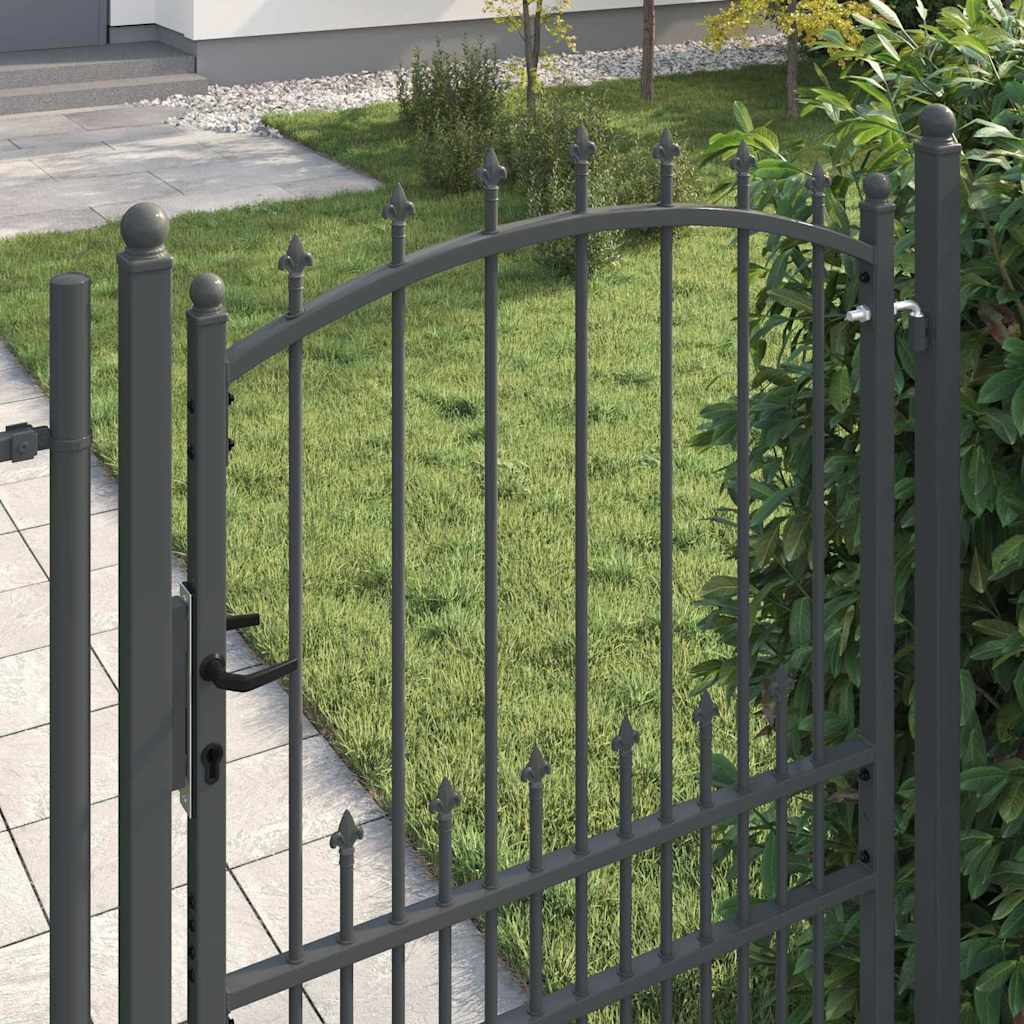 Fence Gate with Spikes EMMEN 200 x 100 cm Powder-coated steel