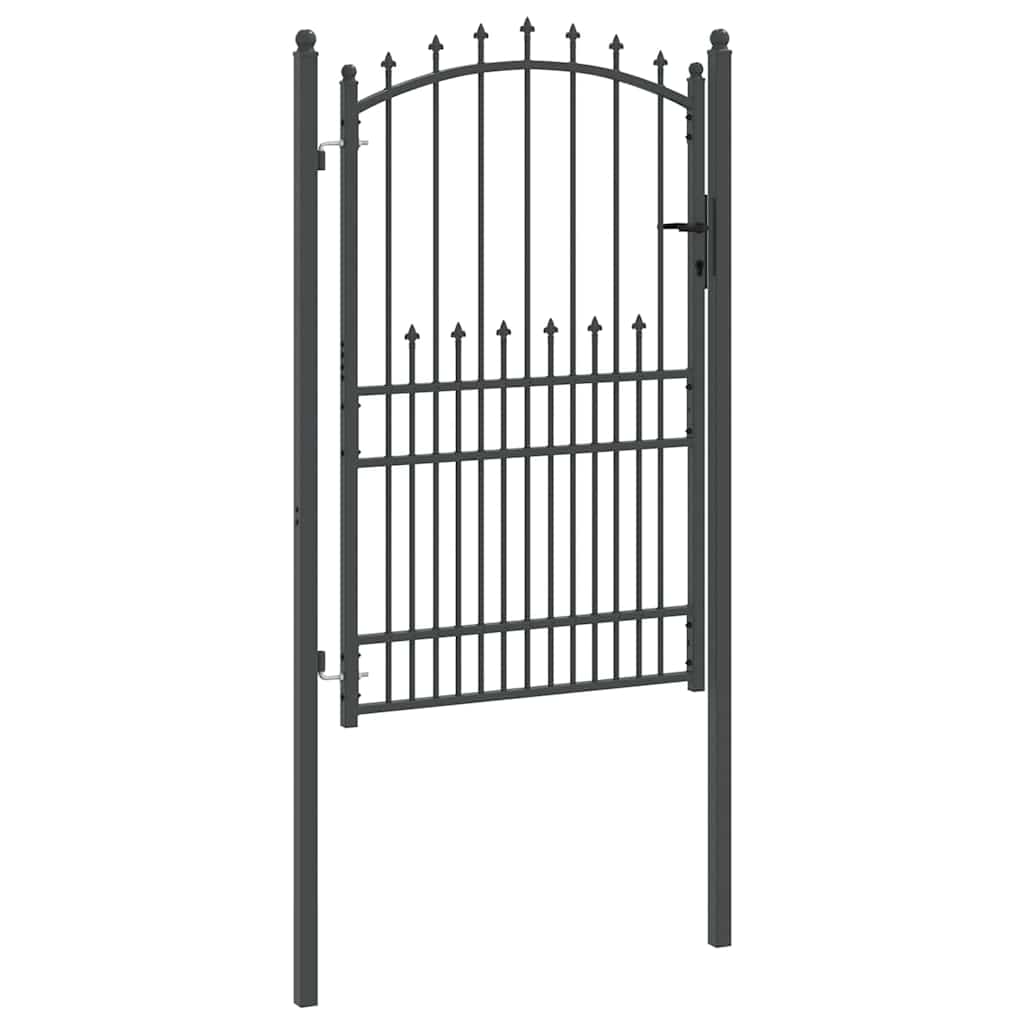 Fence Gate with Spikes EMMEN 200 x 100 cm Powder-coated steel