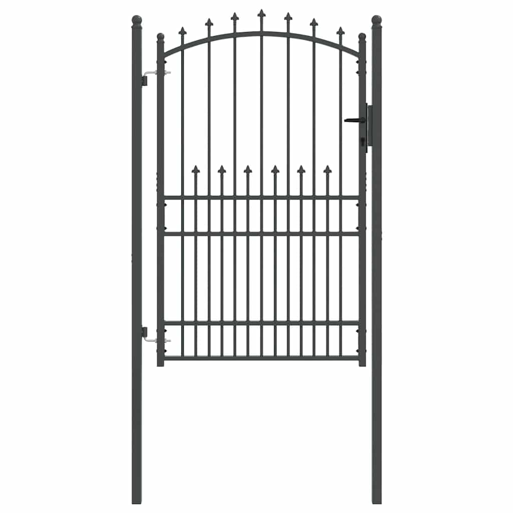 Fence Gate with Spikes EMMEN 200 x 100 cm Powder-coated steel