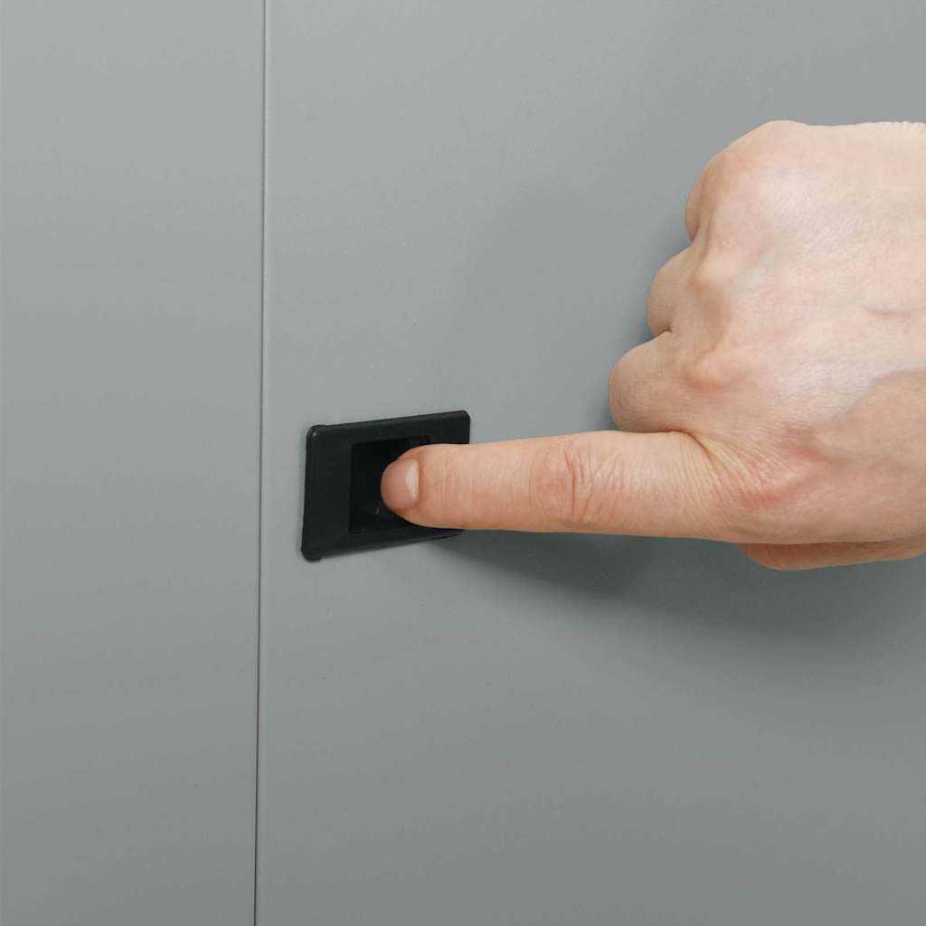 Network Cabinet with Storage Grey 60 x 45 x 50 cm Steel
