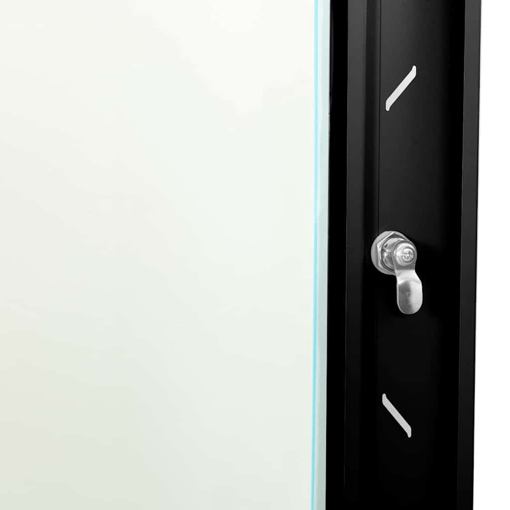 Network Cabinet with Storage Black 60 x 60 x 50 cm Steel