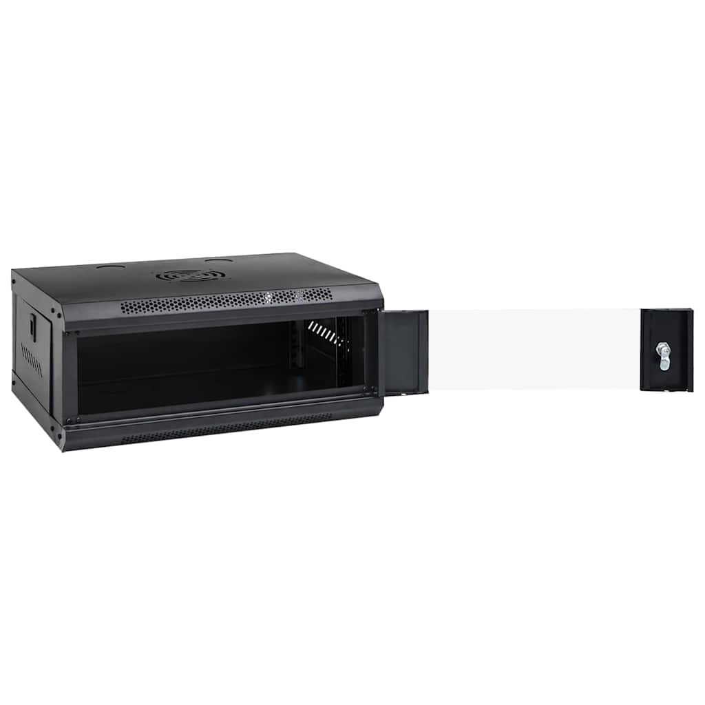 Network Cabinet with Storage Black 53 x 35 x 21 cm Steel