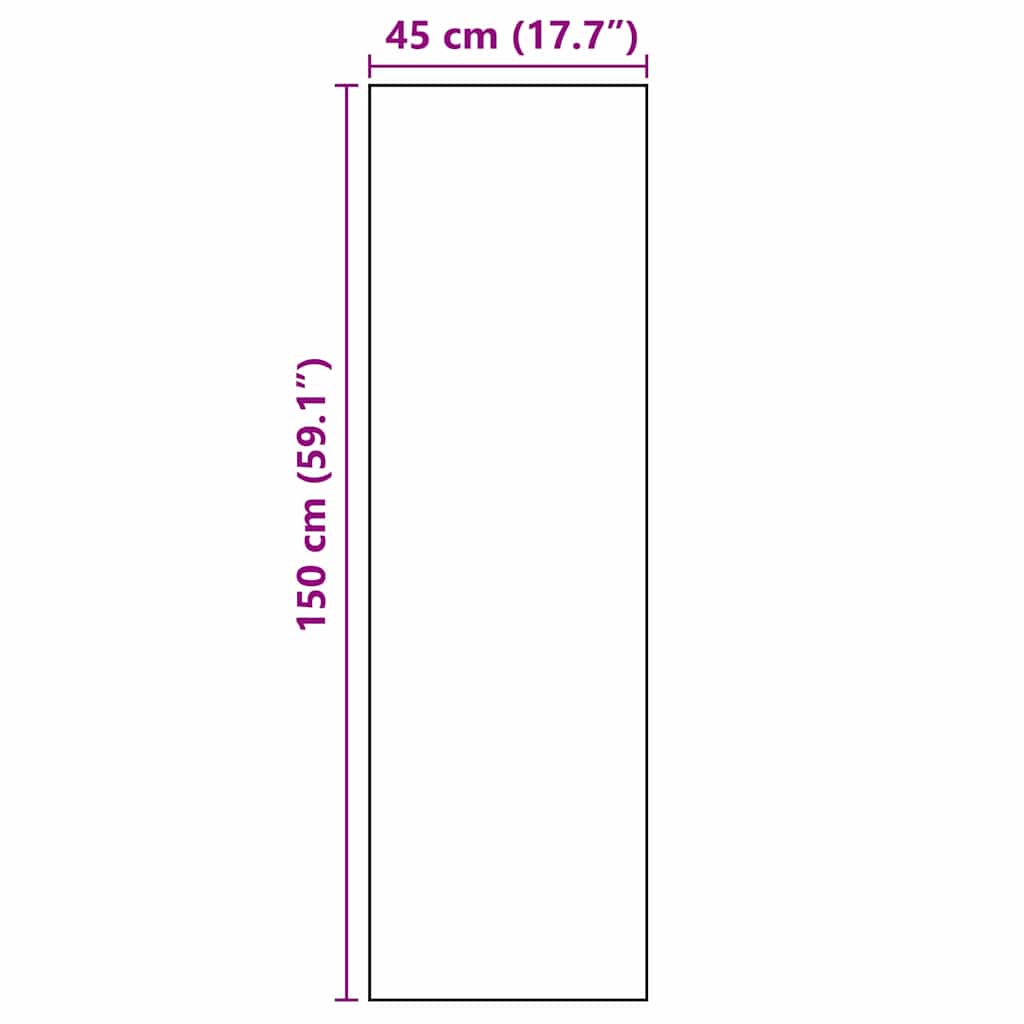 Kitchen Rug Grey 150 x 45 cm Velvet
