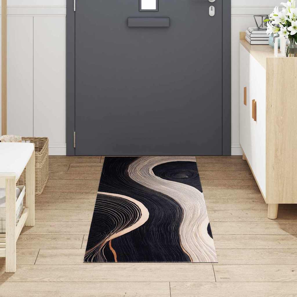 Kitchen Rug Black 180 x 60 cm Velvet