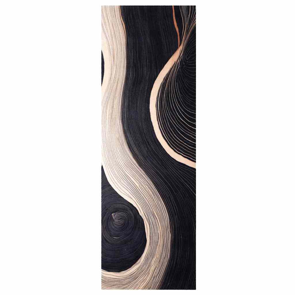 Kitchen Rug Black 180 x 60 cm Velvet