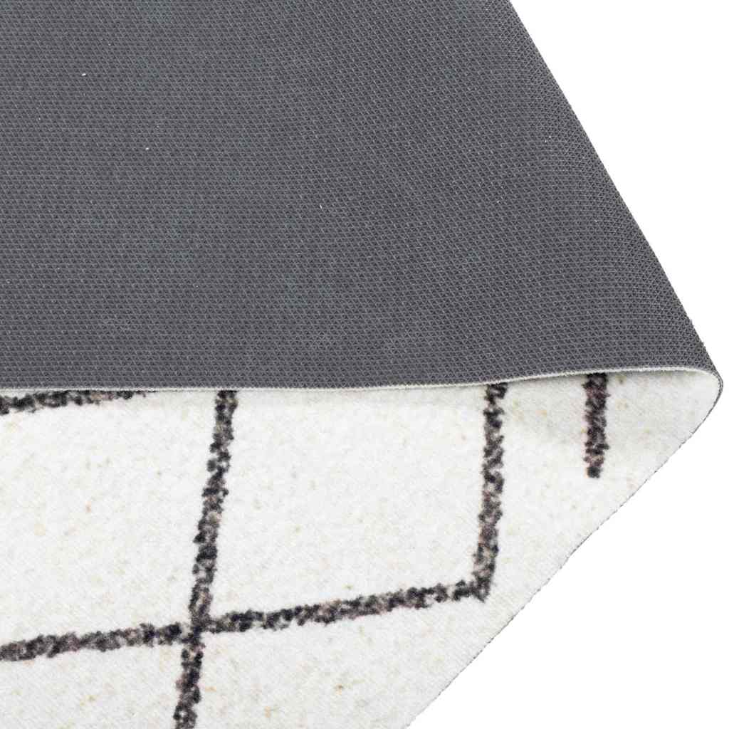 Kitchen Rug White 180 x 60 cm Velvet