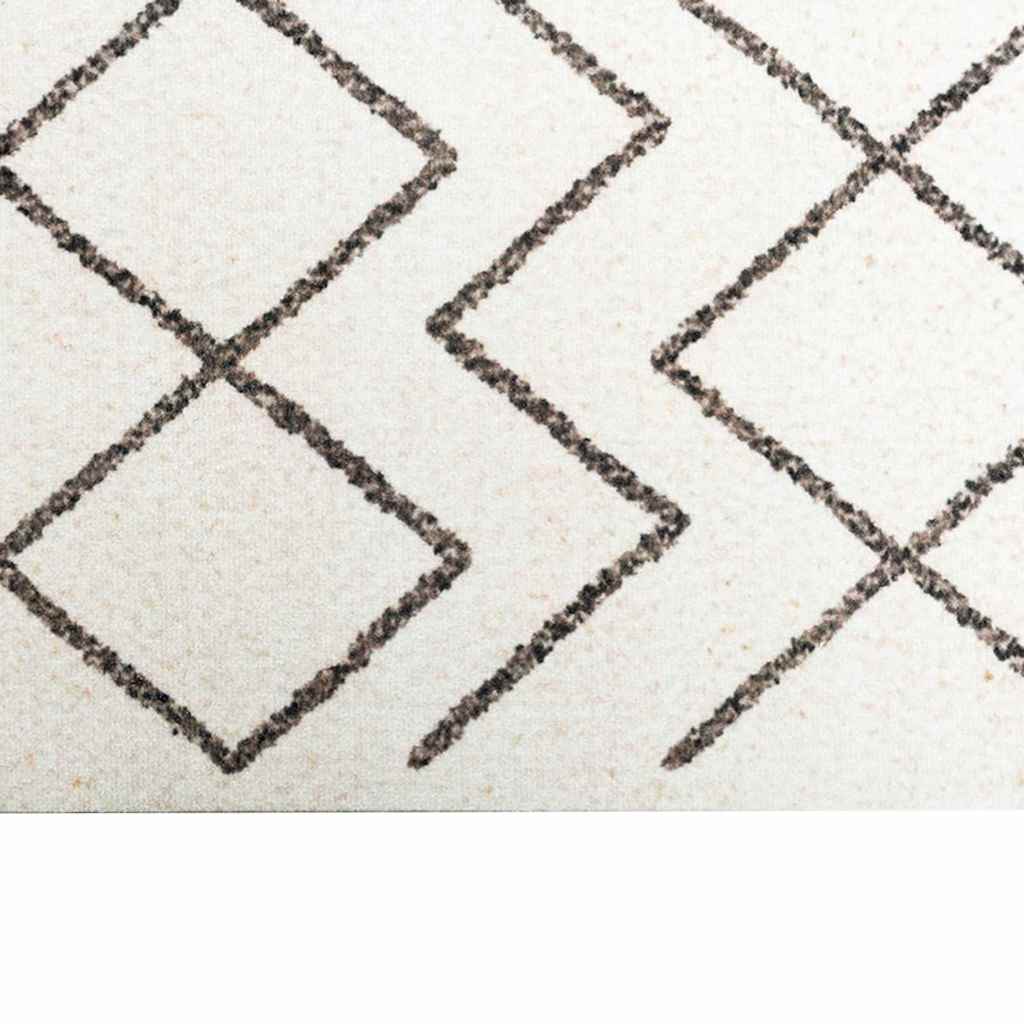 Kitchen Rug White 300 x 60 cm Velvet