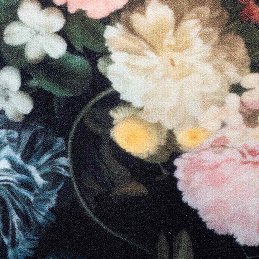 Kitchen Rug Black 150 x 45 cm Velvet