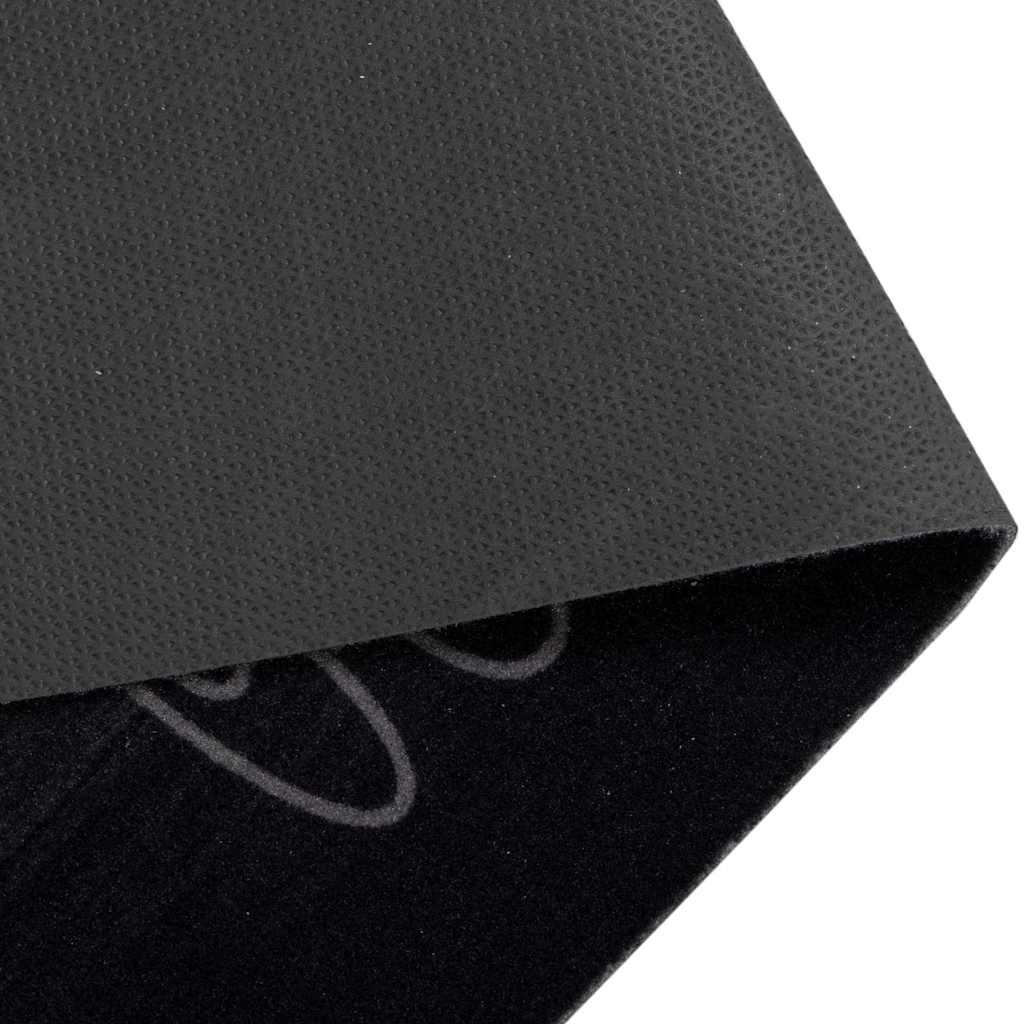 Kitchen Rug Cuttlery Black 150 x 45 cm Velvet