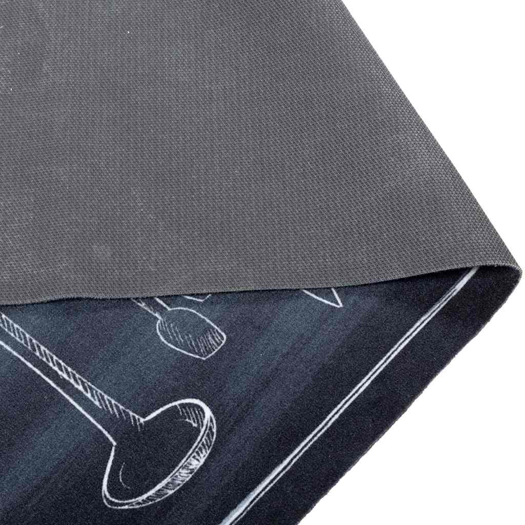 Kitchen Rug Black 300 x 60 cm Velvet